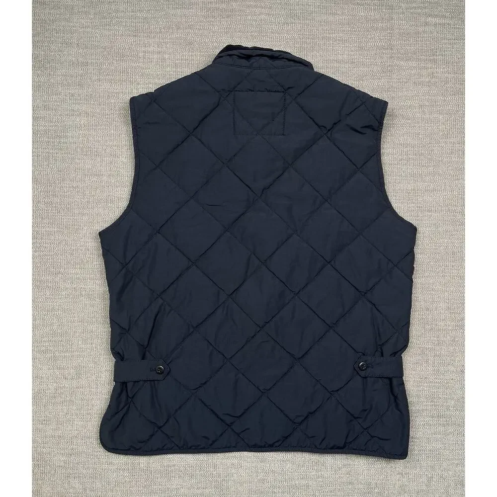 J.Crew Sussex Vest Mens Medium Blue Quilted Full Zip PrimaLoft Insulated